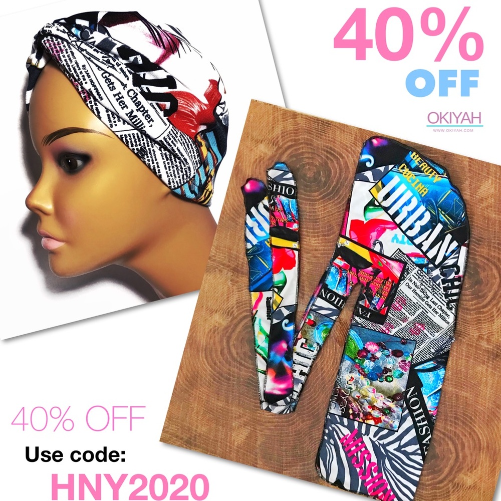 Women’s Turban Satin Lined Hair Scarf Custom Wig
